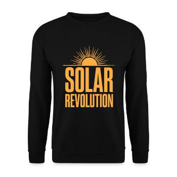 Solar Power Renewable Energy Sustainable Living - Unisex Pullover - Schwarz - Vorne - Alina (178cm) & Michal (187cm)