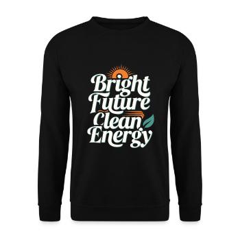 Solar Power Renewable Energy Sustainable Living - Unisex Pullover - Schwarz - Vorne - Alina (178cm) & Michal (187cm)