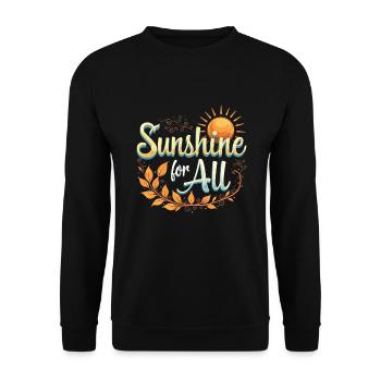 Solar Power Renewable Energy Sustainable Living - Unisex Pullover - Schwarz - Vorne - Alina (178cm) & Michal (187cm)