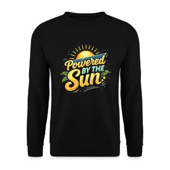 Solar Power Renewable Energy Sustainable Living - Unisex Pullover - Schwarz - Vorne - Alina (178cm) & Michal (187cm)