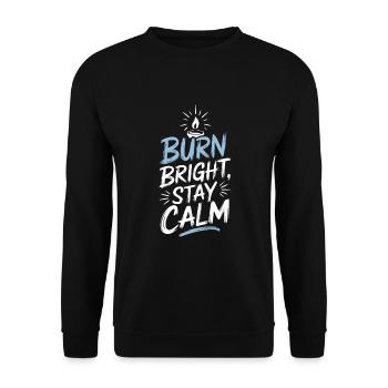 Handmade, creative candles to make yourself - Unisex Sweatshirt - black - Front - Alina (178cm) & Michal (187cm)