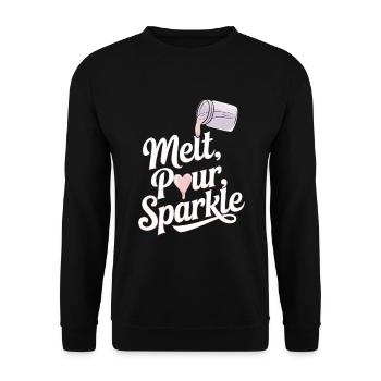 Handmade, creative candles to make yourself - Unisex Sweatshirt - black - Front - Alina (178cm) & Michal (187cm)