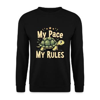 Turtle care for owners of - Unisex Sweatshirt - black - Front - Alina (178cm) & Michal (187cm)