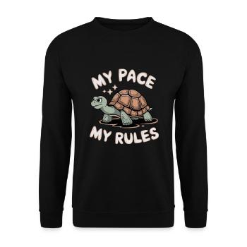 Schildkrötenpflege Für Besitzer Von - Unisex Pullover - Schwarz - Vorne - Alina (178cm) & Michal (187cm)