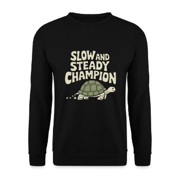 Turtle care for owners of - Unisex Sweatshirt - black - Front - Alina (178cm) & Michal (187cm)