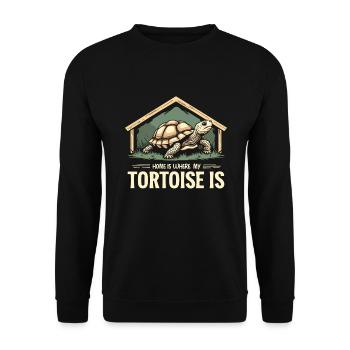 Turtle care for owners of - Unisex Sweatshirt - black - Front - Alina (178cm) & Michal (187cm)