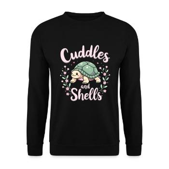 Turtle care for owners of - Unisex Sweatshirt - black - Front - Alina (178cm) & Michal (187cm)