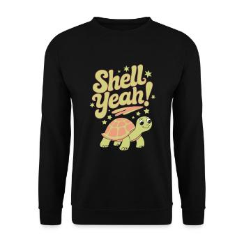 Turtle care for owners of - Unisex Sweatshirt - black - Front - Alina (178cm) & Michal (187cm)