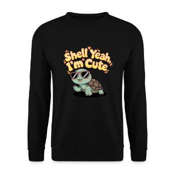 Turtle care for owners of - Unisex Sweatshirt - black - Front - Alina (178cm) & Michal (187cm)