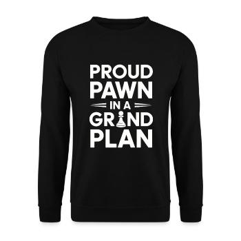 Schach-humor-liebhaber Lustige Schachmatt- Und - Unisex Pullover - Schwarz - Vorne - Alina (178cm) & Michal (187cm)