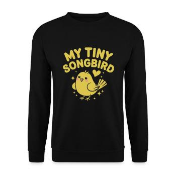 Pet, canary, owner, bird lover and - Unisex Sweatshirt - black - Front - Alina (178cm) & Michal (187cm)
