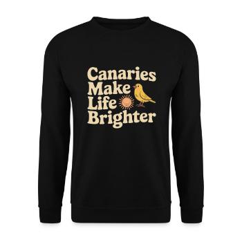 Pet, canary, owner, bird lover and - Unisex Sweatshirt - black - Front - Alina (178cm) & Michal (187cm)