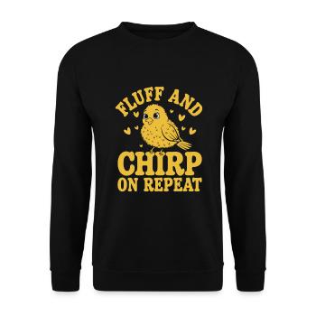 Pet, canary, owner, bird lover and - Unisex Sweatshirt - black - Front - Alina (178cm) & Michal (187cm)