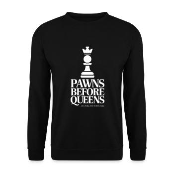 Chess Revival Movement Chess Lover Strategic - Unisex Sweatshirt - black - Front - Alina (178cm) & Michal (187cm)