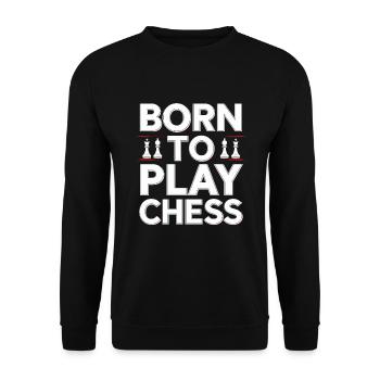 Chess Revival Movement Chess Lover Strategic - Unisex Sweatshirt - black - Front - Alina (178cm) & Michal (187cm)