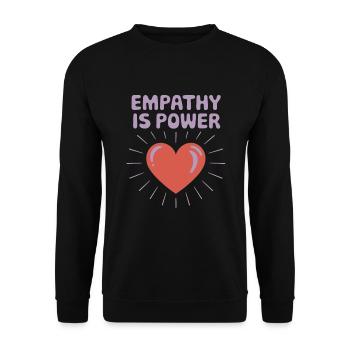 Intelligence émotionnelle Empathie Défenseur de la pleine conscience - Sweat-shirt Unisexe - noir - Devant - Alina (178cm) & Michal (187cm)