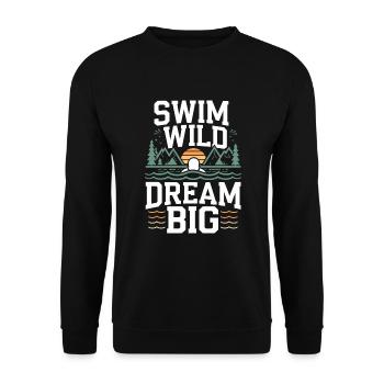 Natation sauvage Aventure en plein air et Open - Sweat-shirt Unisexe - noir - Devant - Alina (178cm) & Michal (187cm)