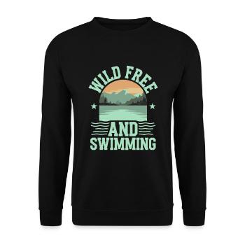 Natation sauvage Aventure en plein air et Open - Sweat-shirt Unisexe - noir - Devant - Alina (178cm) & Michal (187cm)