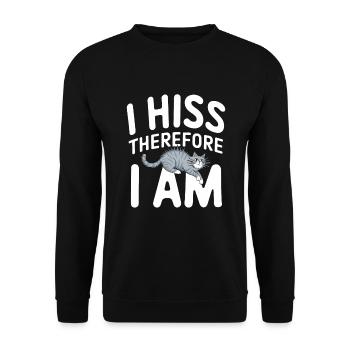 Cat Lover, Dark Humor, Naughty, - Unisex Sweatshirt - black - Front - Alina (178cm) & Michal (187cm)