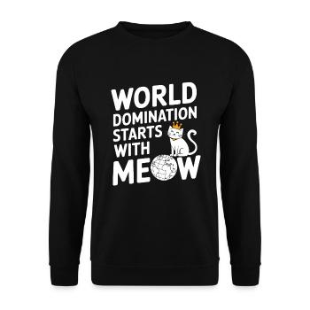 Cat Lover, Dark Humor, Naughty, - Unisex Sweatshirt - black - Front - Alina (178cm) & Michal (187cm)