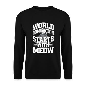 Cat Lover, Dark Humor, Naughty, - Unisex Sweatshirt - black - Front - Alina (178cm) & Michal (187cm)