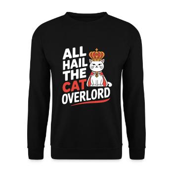 Cat Lover, Dark Humor, Naughty, - Unisex Sweatshirt - black - Front - Alina (178cm) & Michal (187cm)