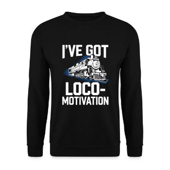 Railfan Passionné de train Amoureux des locomotives - Sweat-shirt Unisexe - noir - Devant - Alina (178cm) & Michal (187cm)