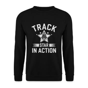 Railfan Passionné de train Amoureux des locomotives - Sweat-shirt Unisexe - noir - Devant - Alina (178cm) & Michal (187cm)
