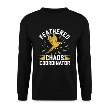 Papageienbesitzer Papageienleben Und Exotischer - Unisex Pullover - Schwarz - Vorne - Alina (178cm) & Michal (187cm)