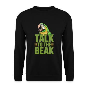 Papageienbesitzer Papageienleben Und Exotischer - Unisex Pullover - Schwarz - Vorne - Alina (178cm) & Michal (187cm)