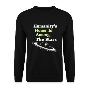 Space Exploration Cosmic Discovery - Unisex Sweatshirt - black - Front - Alina (178cm) & Michal (187cm)