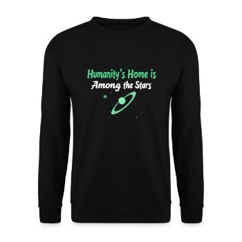 Space Exploration Cosmic Discovery - Unisex Sweatshirt - black - Front - Alina (178cm) & Michal (187cm)