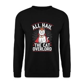 Cat Lover, Dark Humor, Naughty, - Unisex Sweatshirt - black - Front - Alina (178cm) & Michal (187cm)