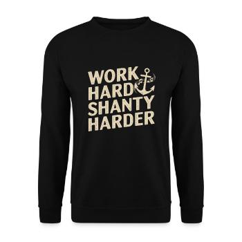 Sailors Sea Shanty Singing Ship Adventures - Unisex Sweatshirt - black - Front - Alina (178cm) & Michal (187cm)