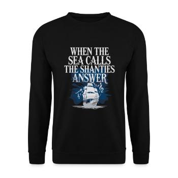 Marins Chant Chantant Aventures sur le navire - Sweat-shirt Unisexe - noir - Devant - Alina (178cm) & Michal (187cm)