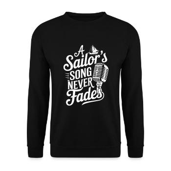 Sailors Sea Shanty Singing Ship Adventures - Unisex Sweatshirt - black - Front - Alina (178cm) & Michal (187cm)