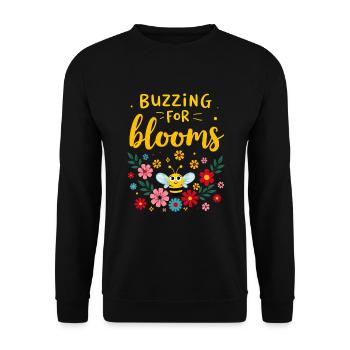 Bee-friendly gardener, pollinator, garden and - Unisex Sweatshirt - black - Front - Alina (178cm) & Michal (187cm)