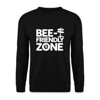 Bee-friendly gardener, pollinator, garden and - Unisex Sweatshirt - black - Front - Alina (178cm) & Michal (187cm)
