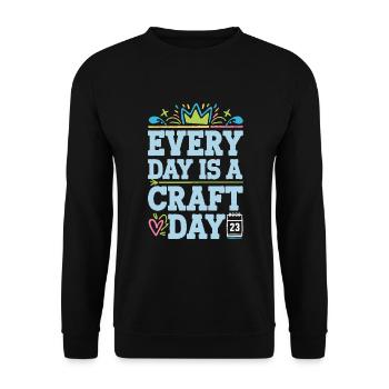 Bricolage avec des enfants, projets de bricolage et drôles - Sweat-shirt Unisexe - noir - Devant - Alina (178cm) & Michal (187cm)