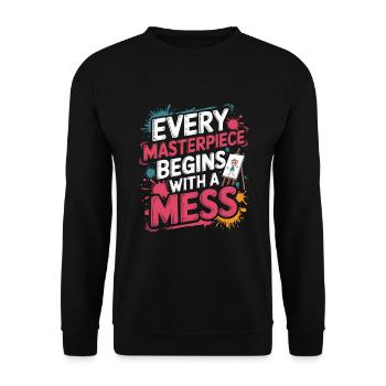 Bricolage avec des enfants, projets de bricolage et drôles - Sweat-shirt Unisexe - noir - Devant - Alina (178cm) & Michal (187cm)
