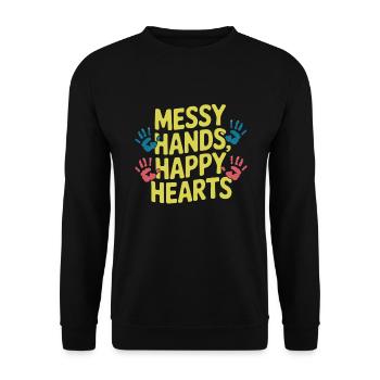 Bricolage avec des enfants, projets de bricolage et drôles - Sweat-shirt Unisexe - noir - Devant - Alina (178cm) & Michal (187cm)