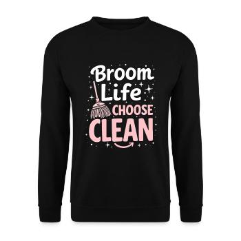 Amateurs de nettoyage de printemps, nouveaux départs et - Sweat-shirt Unisexe - noir - Devant - Alina (178cm) & Michal (187cm)