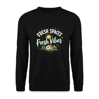 Amateurs de nettoyage de printemps, nouveaux départs et - Sweat-shirt Unisexe - noir - Devant - Alina (178cm) & Michal (187cm)