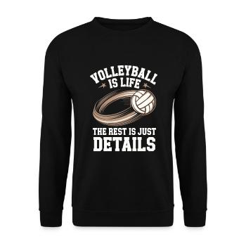 Volleyball Player And Fan Spike Serving - Unisex Sweatshirt - black - Front - Alina (178cm) & Michal (187cm)