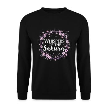 Cherry blossom enthusiast Sakura Lovers Springtime - Unisex Sweatshirt - black - Front - Alina (178cm) & Michal (187cm)