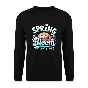 Cherry blossom enthusiast Sakura Lovers Springtime - Unisex Sweatshirt - black - Front - Alina (178cm) & Michal (187cm)