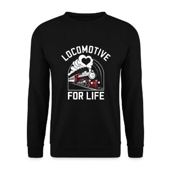 Railfan Passionné de train Amoureux des locomotives - Sweat-shirt Unisexe - noir - Devant - Alina (178cm) & Michal (187cm)
