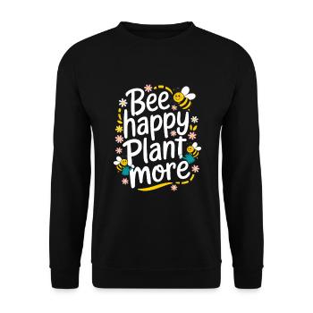 Bee-friendly gardener, pollinator, garden and - Unisex Sweatshirt - black - Front - Alina (178cm) & Michal (187cm)