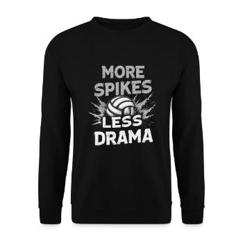 Joueur De Volley-ball Et Fan Spike Service - Sweat-shirt Unisexe - noir - Devant - Alina (178cm) & Michal (187cm)