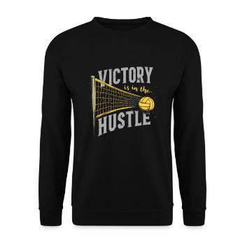 Joueur De Volley-ball Et Fan Spike Service - Sweat-shirt Unisexe - noir - Devant - Alina (178cm) & Michal (187cm)